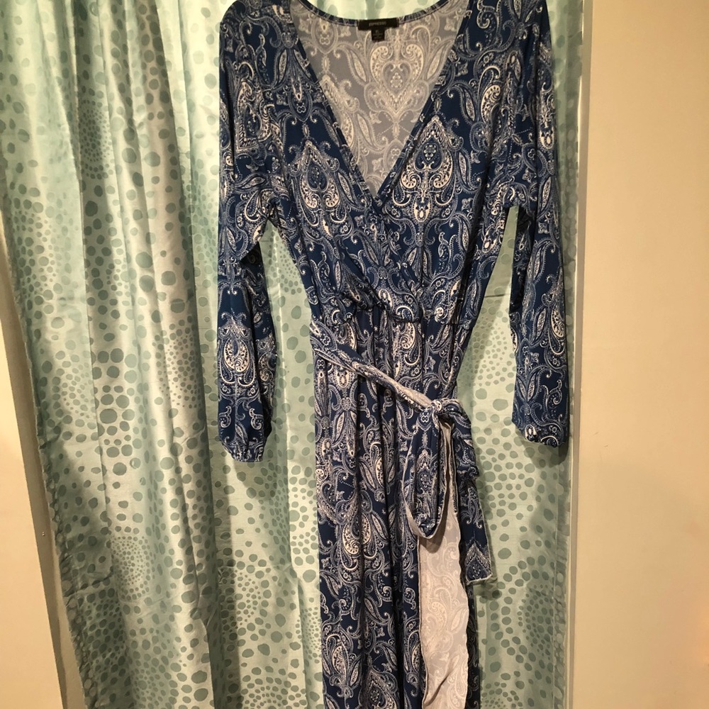 Paisley Maxi Tie Dress